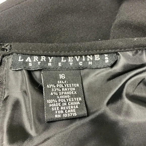 Larry Levine black stretch maxi skirt Sz 16 - Picture 9 of 11